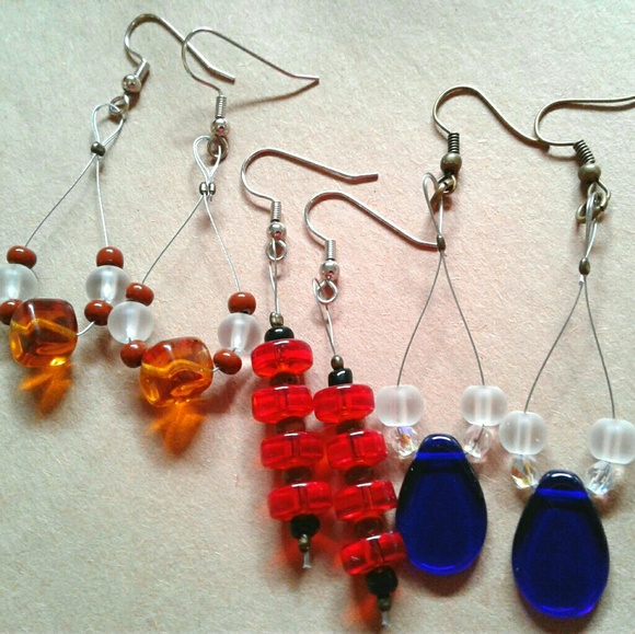 Handmade/Artisan Made Item Jewelry - 💖3 Pair Set 💖of Ladies Dangle Earrings